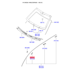 Крепление молдинга крыши 86143-2D000 Mobis