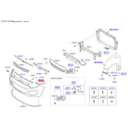 Кронштейн, буфер правий верхній 86582-1W000 Mobis