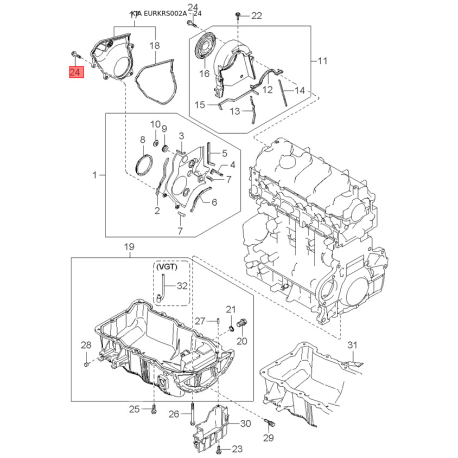 Передача планетарна АКПП MFU60-194G9A Mobis - MFU60194G9A - схема з каталогу 24, EURKRS002A MFU60194G9A