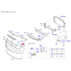 Кронштейн, буфер левый верхний 86581-1W000 Mobis