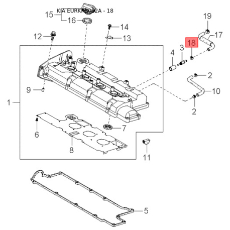 Пружина блока возвратных пружин АКПП MFU60-19551G Mobis - MFU6019551G - схема с каталога 18, EURKRS002A MFU6019551G