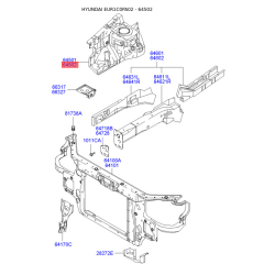 Брызговик передний без лонжерона правый 64502-1C301 Mobis