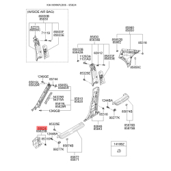 Обивка (накладка) салона правая 85826-2F000NM Mobis
