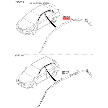 Устройство управления, подушка безопасности левое 85010-2F050 Mobis - 850102F050 - схема с каталога 85010L, KKMAPLS06 850102F050