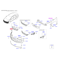 Емблема радіатора задня 86353-3X700 Mobis