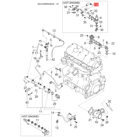 Передача планетарна АКПП MFU60-19629A Mobis - MFU6019629A - схема з каталогу 37, EURKRS002A MFU6019629A