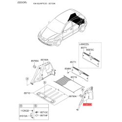 Оббивка багажника ліва 85730-1G100CA Mobis