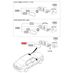 Зеркало наружное заднее правое 87620-2G102 Mobis