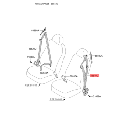 Ремень безопасности левый 88810-1G300RU Mobis