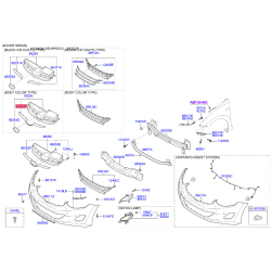 Кронштейн, буфер верхній 86352-3X000 Mobis