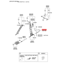 Оббивка (накладка) салону ліва 85875-1G000XI Mobis