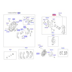 Суппорт тормозной без колодок правый 58400-1C800 Mobis