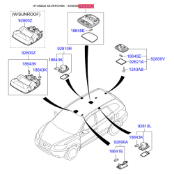 Освещение салона 92850-2B001J9 Mobis