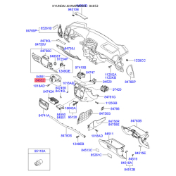 Накладка панели прибров (торпеды) нижняя 84851-3K050QZ Mobis
