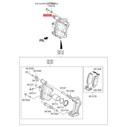 Болт кріплення гальмівного супорта 58151-1C000 Mobis