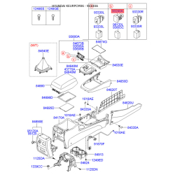 Центральна консоль комплектуючи 93240-2B315J9 Mobis
