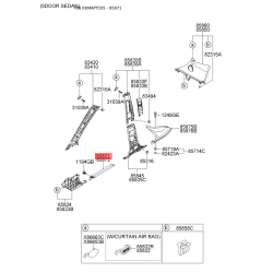 Оббивка (накладка) салону ліва 85871-1G000RU Mobis