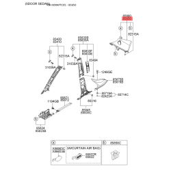 Оббивка (накладка) салону ліва 85850-1G000LX Mobis