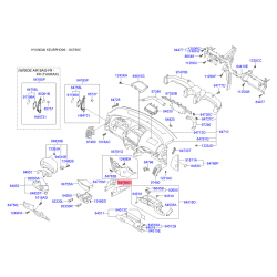 Накладка панели прибров (торпеды) правая 84795-2H0008M Mobis