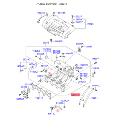 Кронштейн дросслельной заслонки правый 28421-26470 Mobis