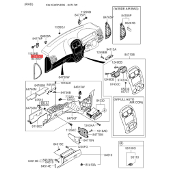 Накладка панели прибров (торпеды) левая нижняя 84750-2F112NM Mobis