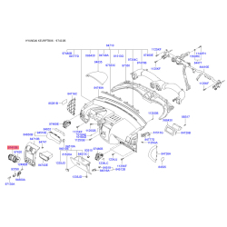 Решітка панелі приладів (торпеди) ліва 97410-1C100 Mobis