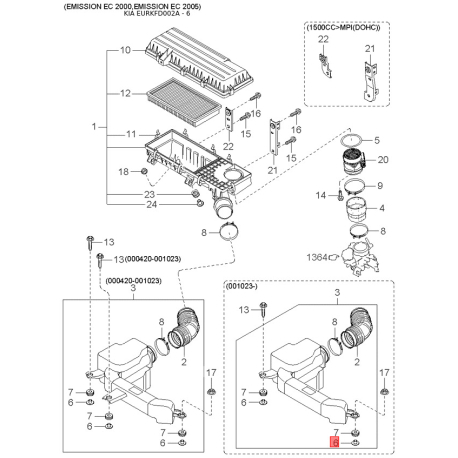 Блок управления, отопление / вентиляция 97261-FD200 Mobis - 97261FD200 - схема с каталога 6, EURKFD002A 97261FD200