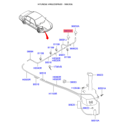 Форсунка (распылитель) омывателя ветрового стекла 98630-2D001 Mobis
