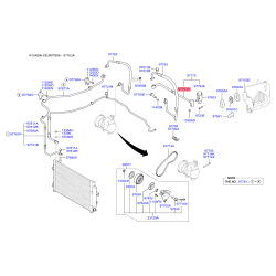 Трубопровід високого/низкого тиску, кондиціонер 97764-1C150 Mobis