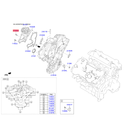Заглушка кузова и двери 21359-3C530 Mobis - 213593C530 - схема с каталога 1735AA, AKMAPS922 213593C530