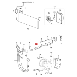 Трубопровод высокого / низкого давления, кондиционер 97763-3C360 Mobis