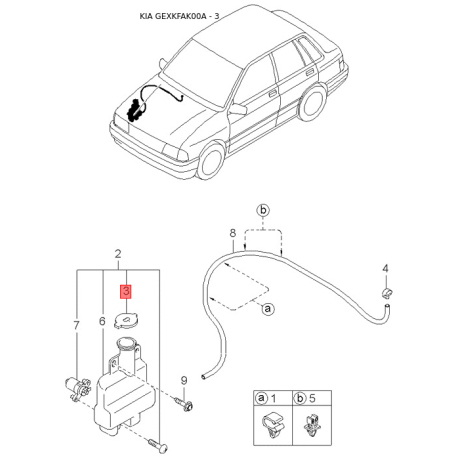 Захист (пильник, щит) поворотного кулака MB002-33041 Mobis - MB00233041 - схема з каталогу 3, GEXKFAK00A MB00233041