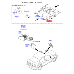 Солнцезащитный козырёк левый 85210-0N600OR Mobis