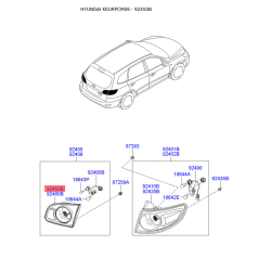 Ліхтар задній лівий 92450-2B000 Mobis
