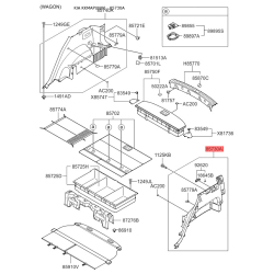 Оббивка багажника ліва 85730-1D100WK Mobis