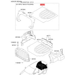Обивка багажника 85701-1M510VA Mobis
