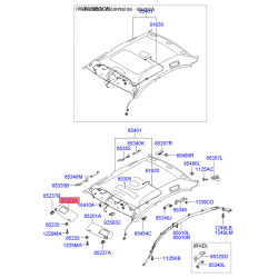 Сонцезахисний козирок правий 85202-3K621V2 Mobis