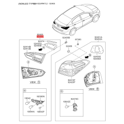 Фонарь задний правый 92404-A7020 Mobis