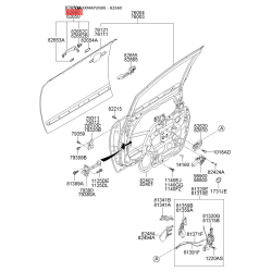 Ручка дверей права 82660-1D020 Mobis