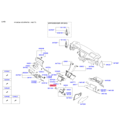 Накладка панели прибров (торпеды) 84761-3K500V2 Mobis