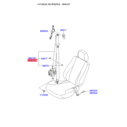 Ремень безопасности правый 88820-2E905WK Mobis