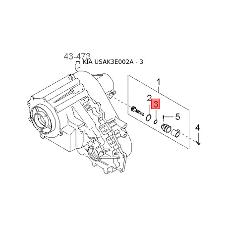 Ламели, автоматическая коробка передач 45315-H1070 Mobis - 45315H1070 - схема с каталога 3, USAK3E002A 45315H1070