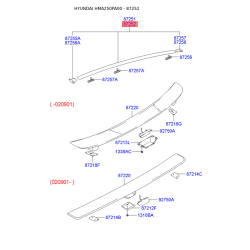 Молдинг даху правий 87261-25200 Mobis