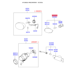 Боковой габаритный фонарь 92303-3A000 Mobis