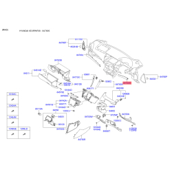 Накладка панели прибров (торпеды) правая 84780-3K130SV Mobis