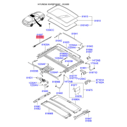 Люк і комплектуючі правий 81688-2C000 Mobis