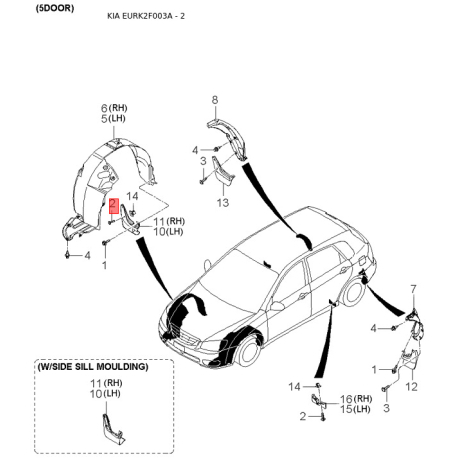 Брелок без ключа 95430-2F510 Mobis - 954302F510 - схема з каталогу 2, EURK2F003A 954302F510