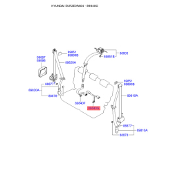 Крепление и натяжение ремень безопасности 89830-2E000LM Mobis