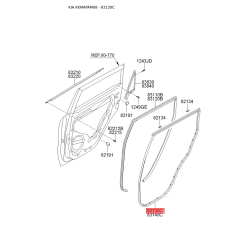 Ущільнення дверей ліве 83130-2K000 Mobis