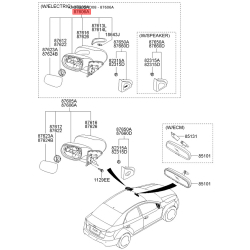 Дзеркало зовнішнє заднє праве 87620-1M015 Mobis